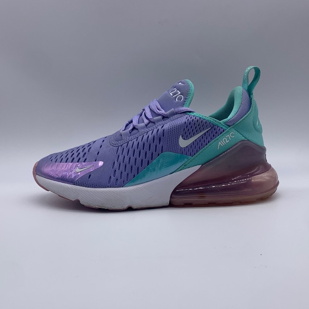 Nike Air Max 270 GS Purple‎ Teal Running Shoes BV1236-400 Youth 5.5Y Women’s 7 - Picture 6 of 10
